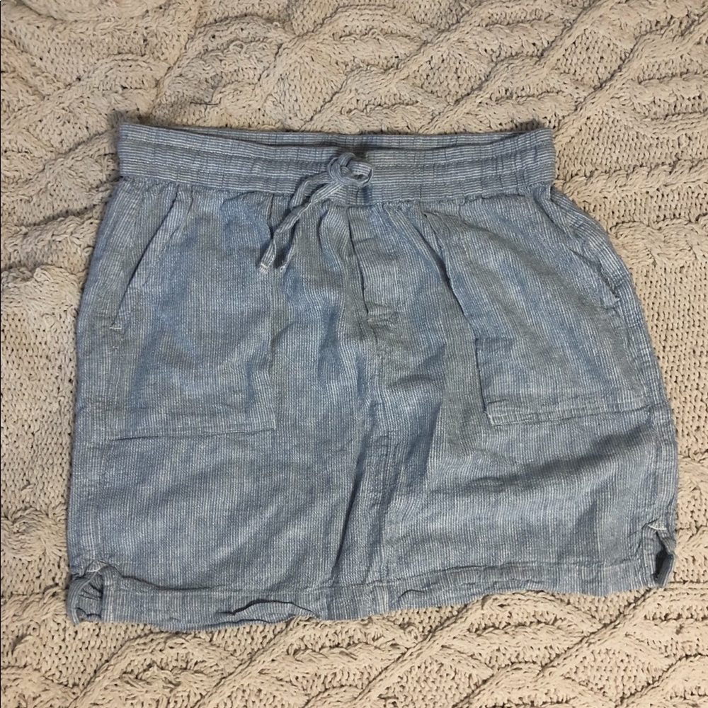 Blue Casual Mini Skirt